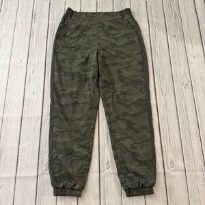 Athleta Brooklyn Textured Lined Olive‎ Camo Lux Jogger Size 8 Women's